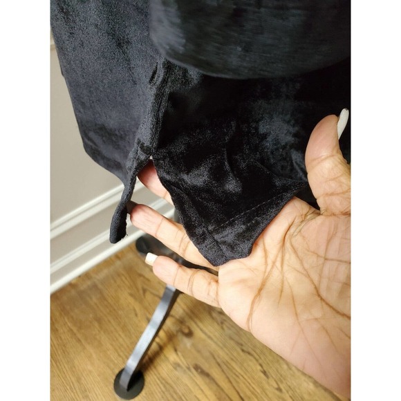 Ingear Resort Black Velvet Polyester V-Neck Long Sleeve Knee Length Dress S/M - Picture 9 of 15